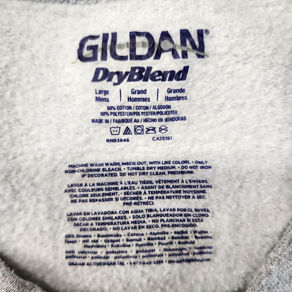 Gildan Taft High Oil-Tech Wildcats Gray Crewneck Sweatshirt Size L College Retro - Picture 3 of 7